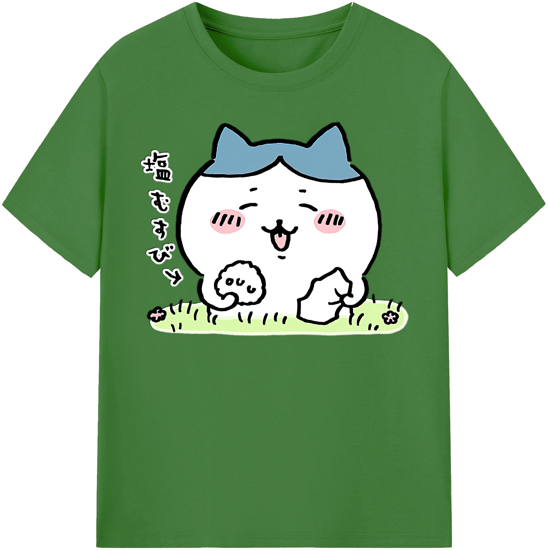 （画像用） ちいかわ ハチワレ Chii-kawa hachiware レディースカジュアルプリントTシャツ（綿100％）